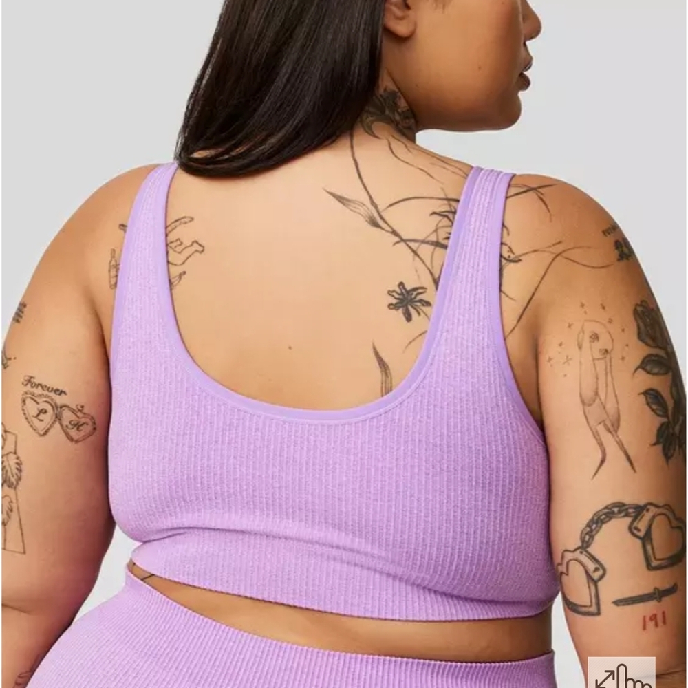 Torrid Lilac Ribbed Sports Bra - Picture 3 of 3
